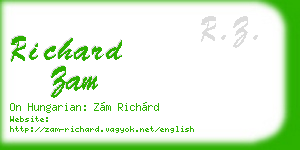 richard zam business card